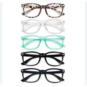 CHEERS DEVICES 5 Pack Blue Light Blocking Reading Glasses